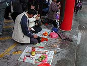 黄大仙廟での祈願者