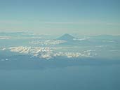 機上より望む富士山